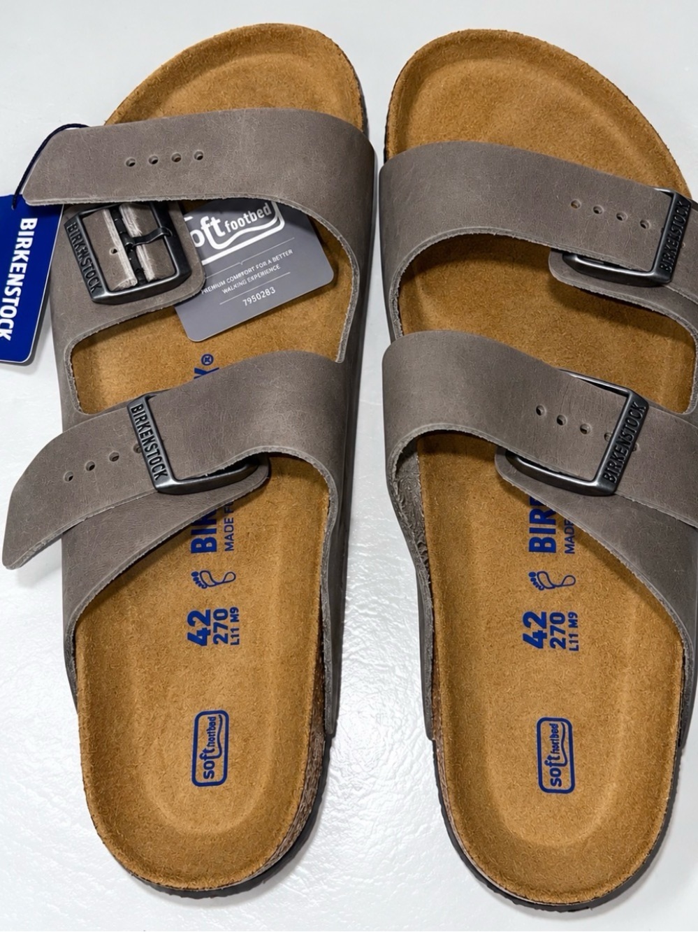 Birkenstock Women’s Arizona Soft Footbed Sandals in Taupe